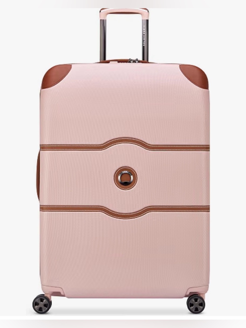 NEW DELSEY Paris Chatelet Air 2.0 28” Large Checked Luggage – Blush Pink